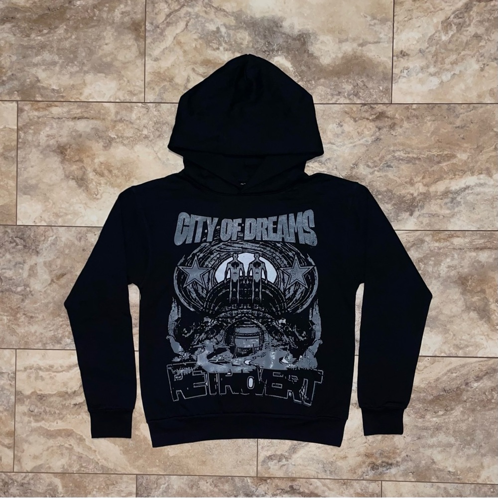 RETROVERT Star Hoodie Black Size Small